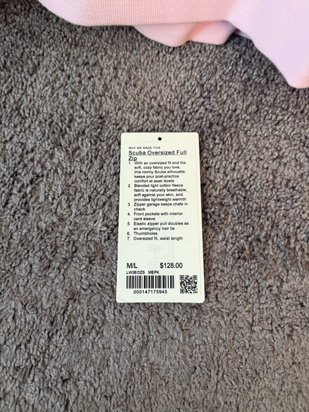 Lululemon Scuba Oversized Full-Zip Hoodie M/L - Picture 3 of 4